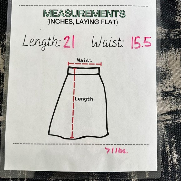 Talbots | Black & Gray Print Design A-Line Skirt w/ Lining | Size 8P - Picture 8 of 8